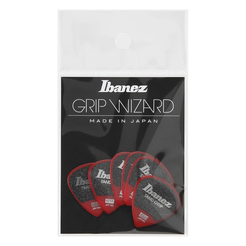 Ibanez Grip Wizard Series Sand Grip Pick PA16HSG-RD RED with anti-slip material - Image 1